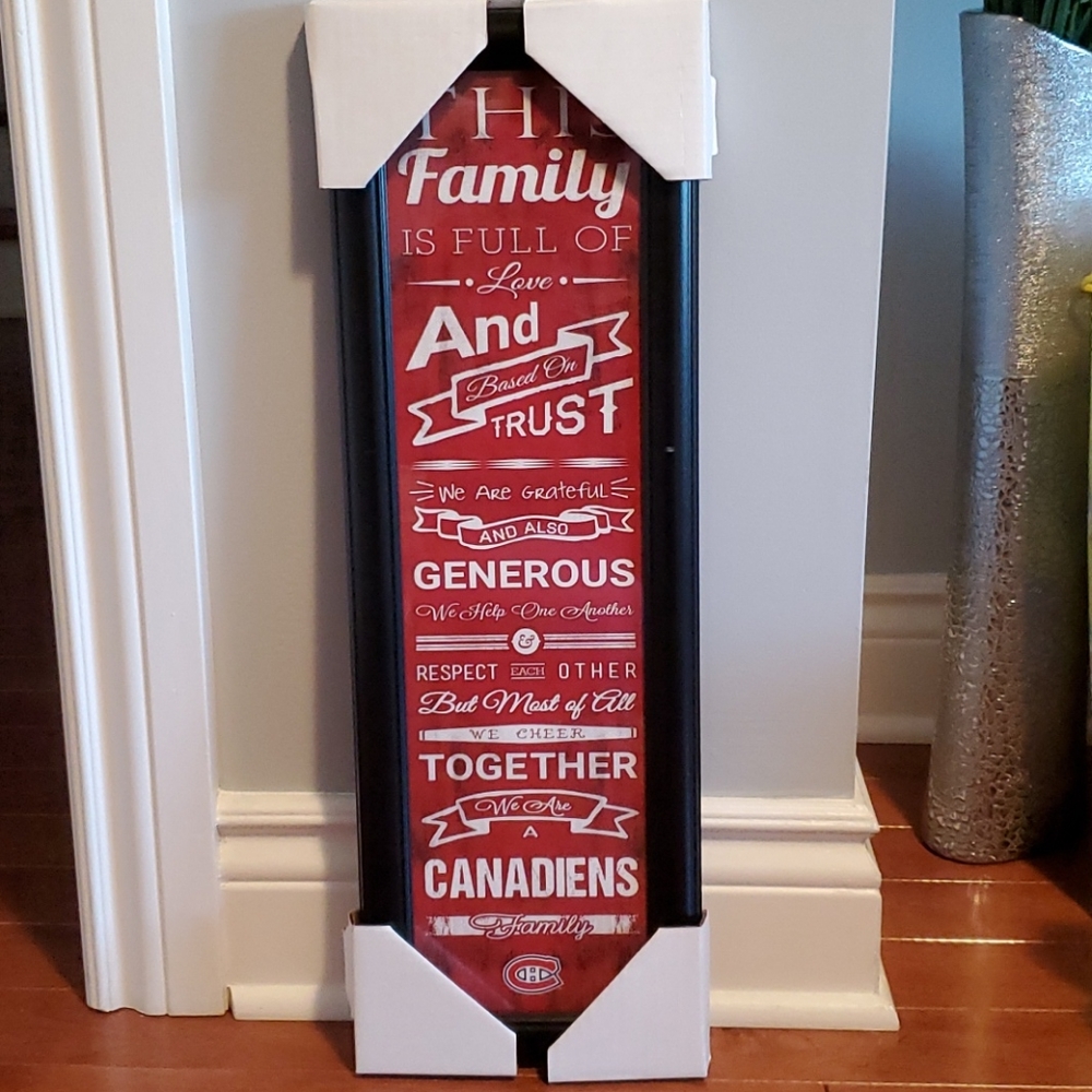 NHL-Montreal Canadiens- Family Cheer 8x24 FRAMED